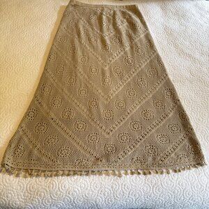 Cotton Crochet maxi skirt- Adorable boho Look- EUC-